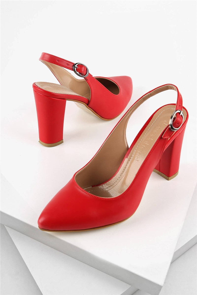 Ženske cipele na petu - Crvena # 328347