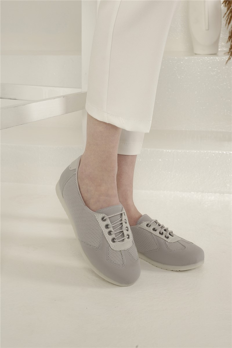 Women's casual shoes - Light gray #327930