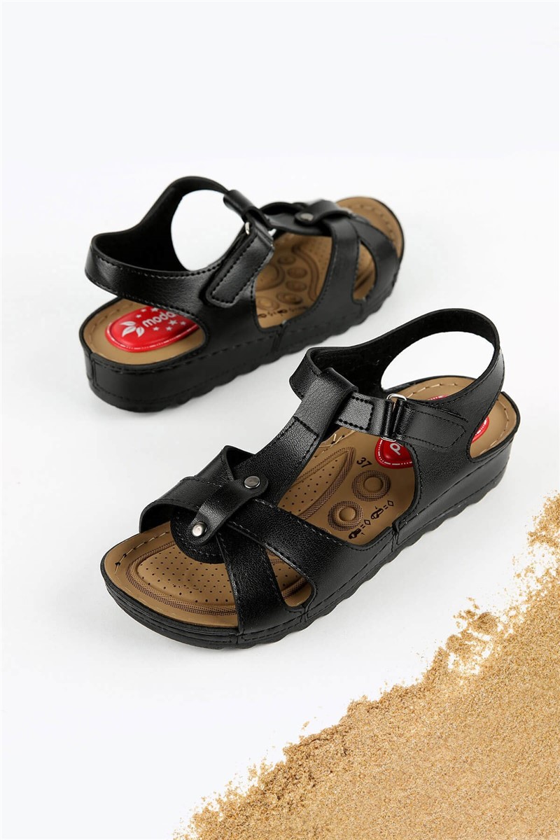 Women's casual sandals - Black #328352