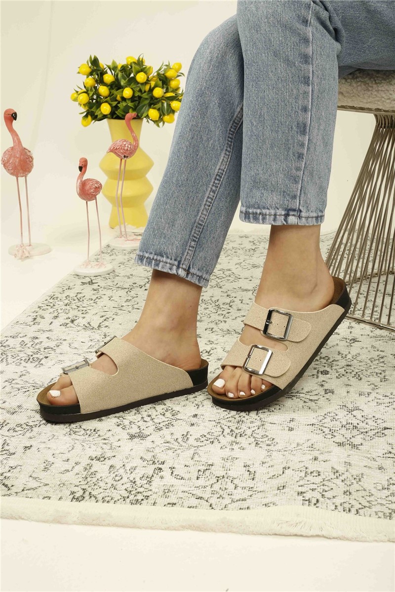 Women's slippers - Beige #324777