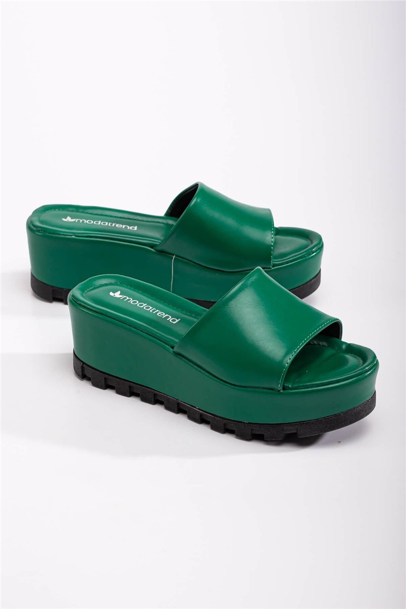 Women's Full Sole Slippers - Green #370729