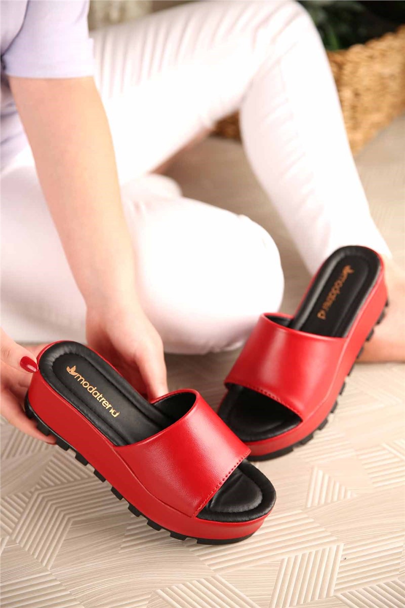 Women's slippers - Red 304848