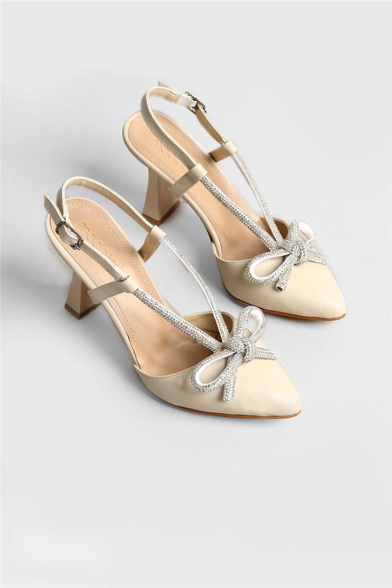 Ladies elegant sandals - Light beige #328369