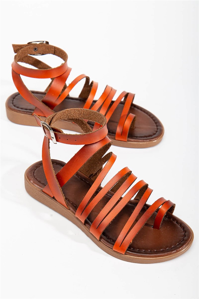 Ženske svakodnijevne sandale - svijetlo narančaste #366124