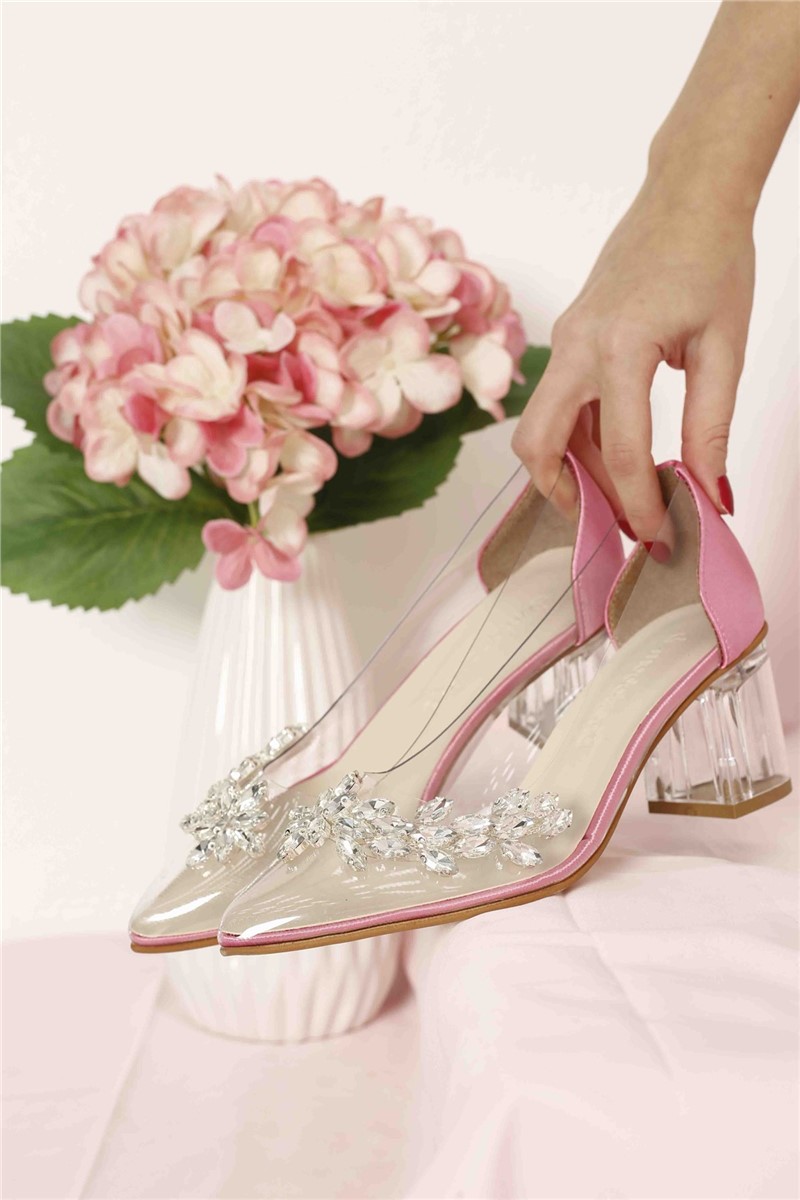 Women's elegant shoes - light pink #324772