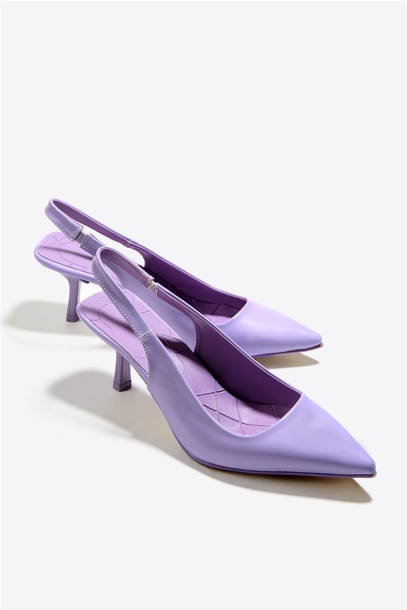 Women's shoes with heels - Light purple #333762