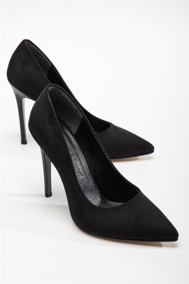 Scarpe eleganti in pelle scamosciata da donna - Nero #364656