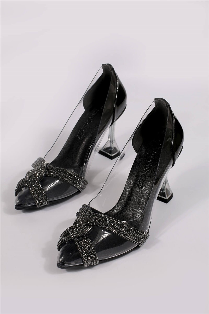 Women's heeled shoes - Black #329432