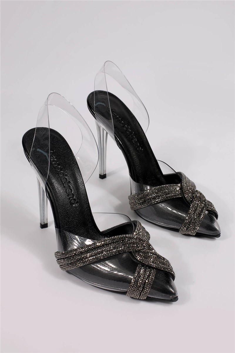 Women's high heel sandals - Black #329436