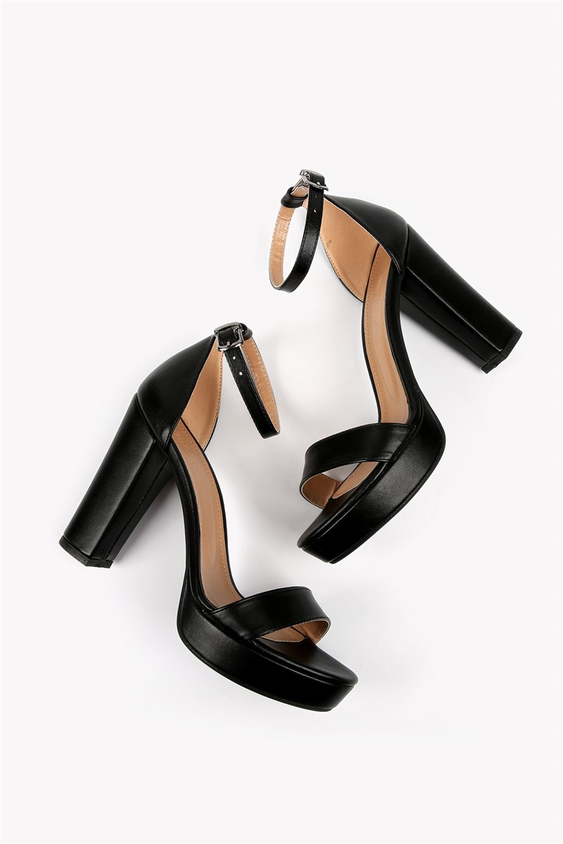 Women's High Heel Sandals - Black #329342
