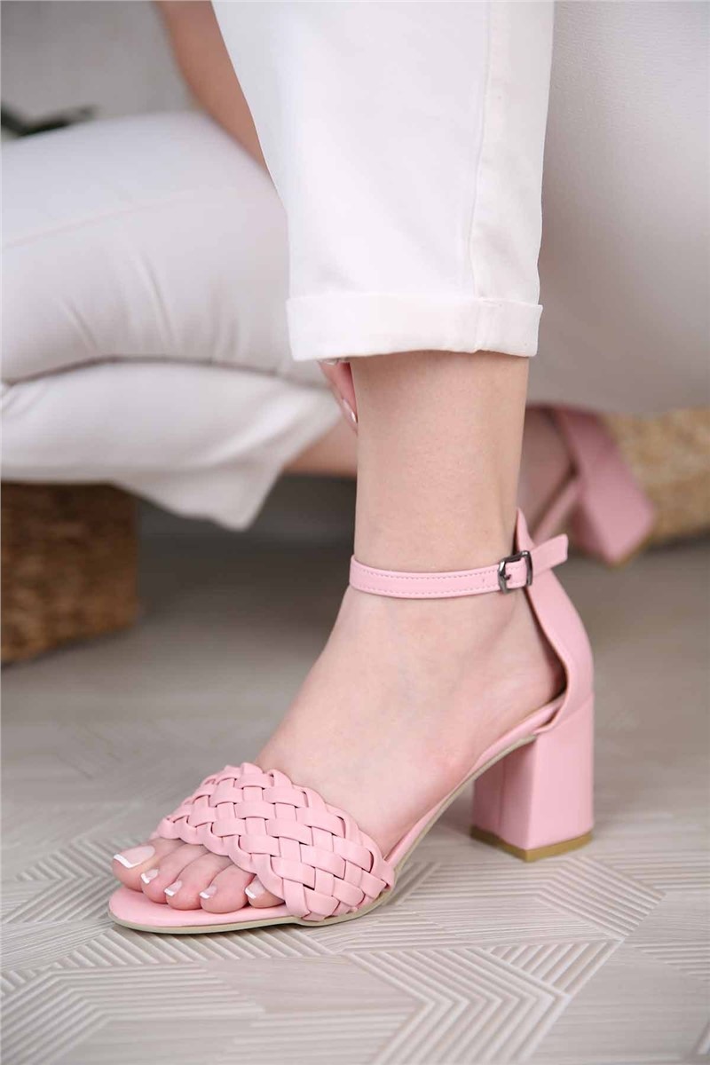 Women's heeled sandals - Powder 302532