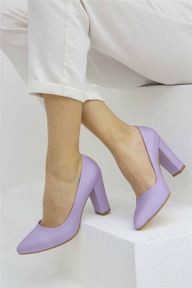 Women's satin shoes - Light purple #321239