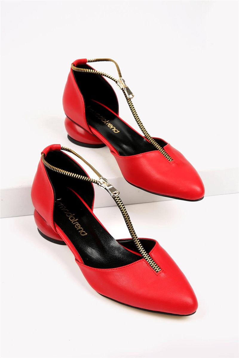 Sapatos casuais femininos - Vermelho #328842