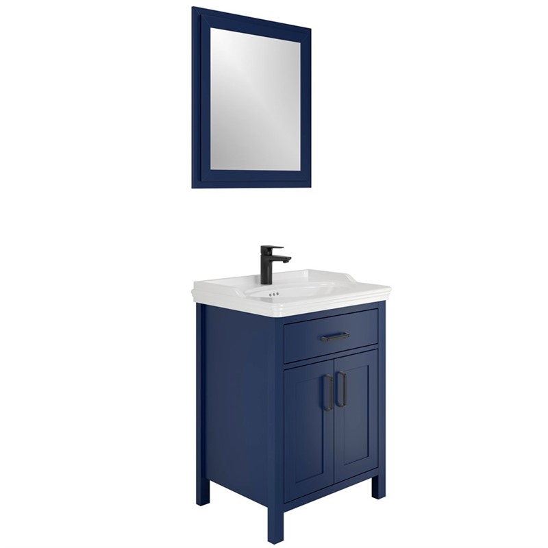 Kale Vintage Bathroom Cabinet 65cm - Blue #349893