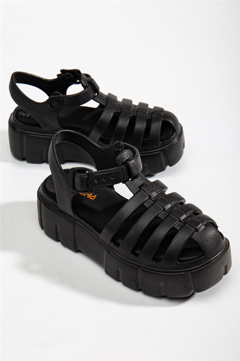 Women's Thick Sole Sandals - Black #367225