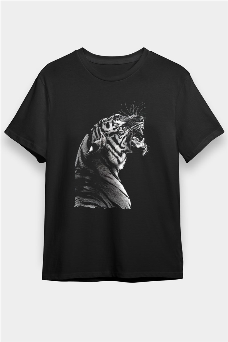 Unisex Print T-Shirt - Black #374002