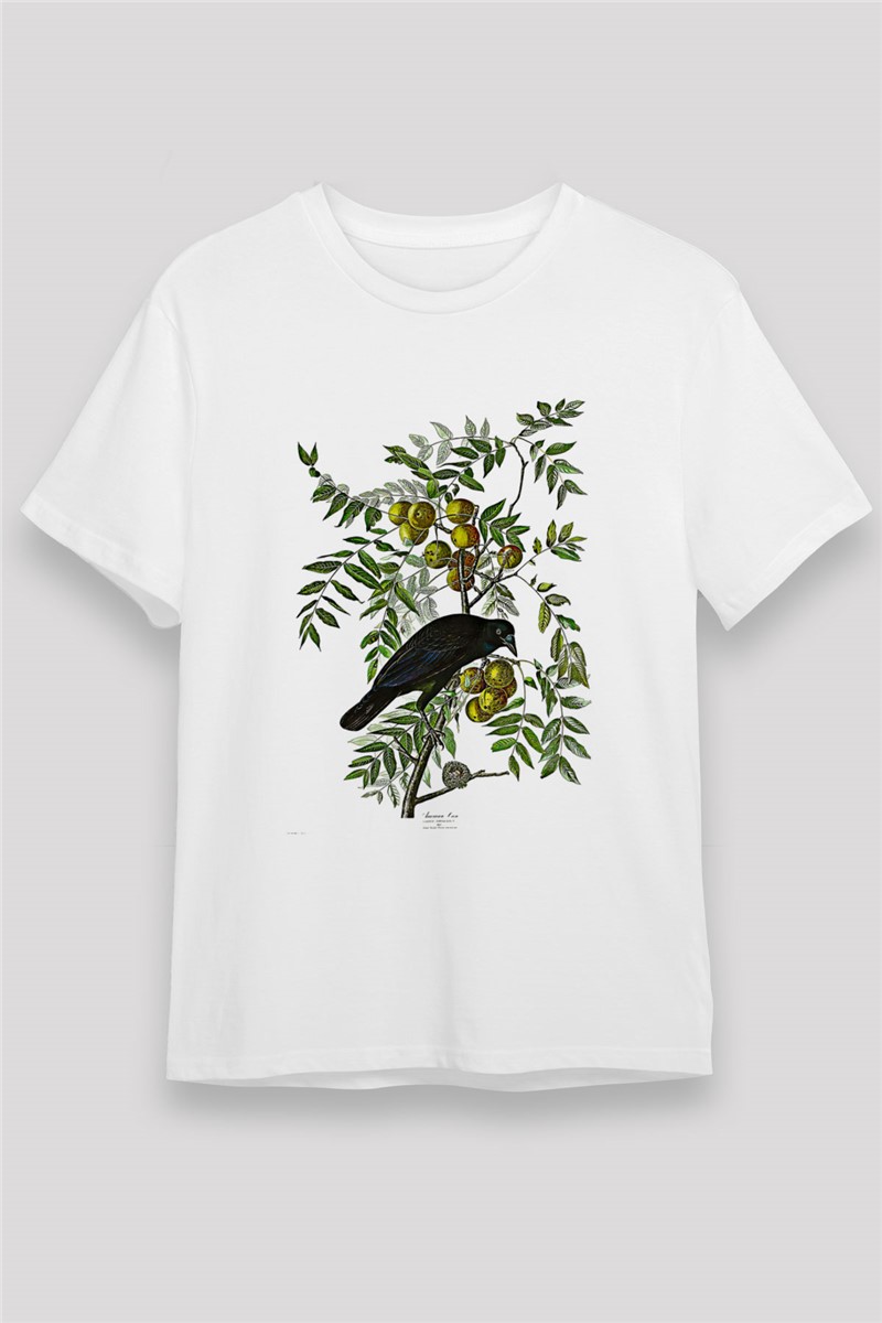 Unisex Print T-Shirt - White #376584