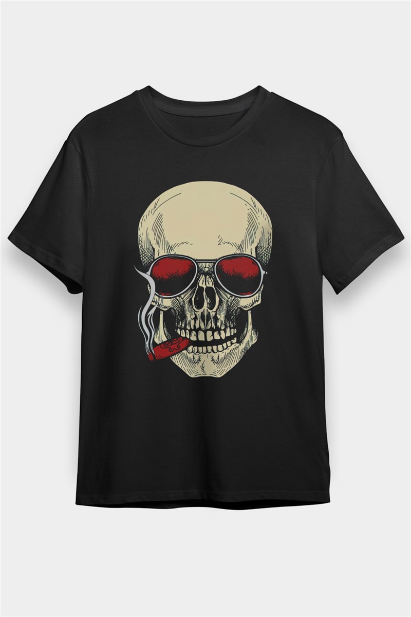 Unisex Print T-Shirt - Black #375498