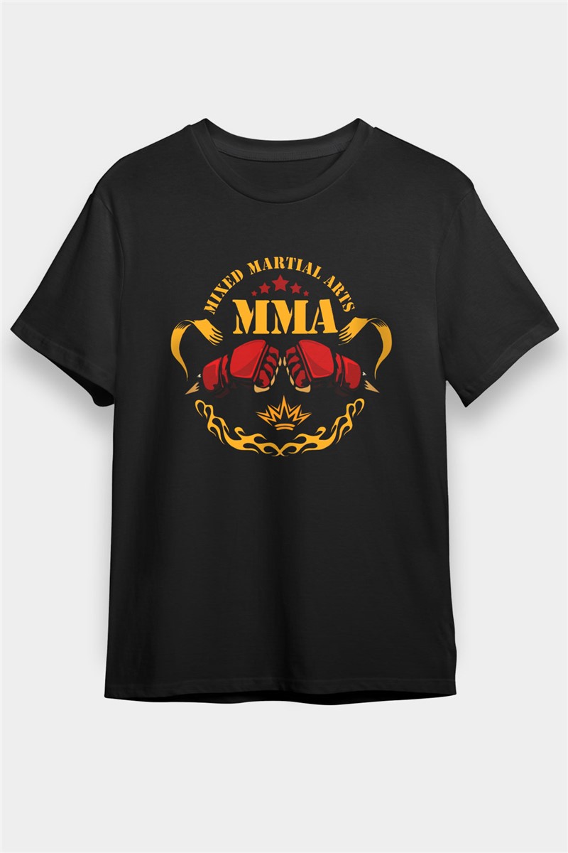 Unisex Print T-Shirt - Black #372288