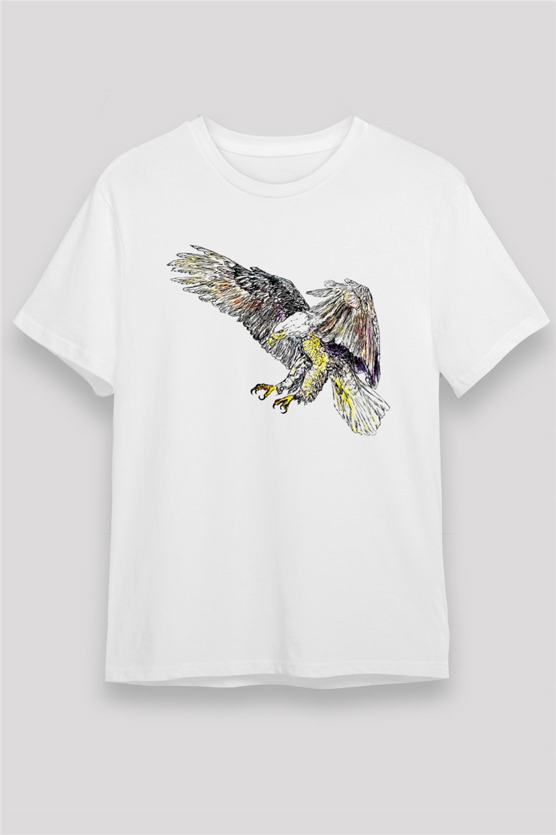 Unisex Print T-Shirt - White #373913