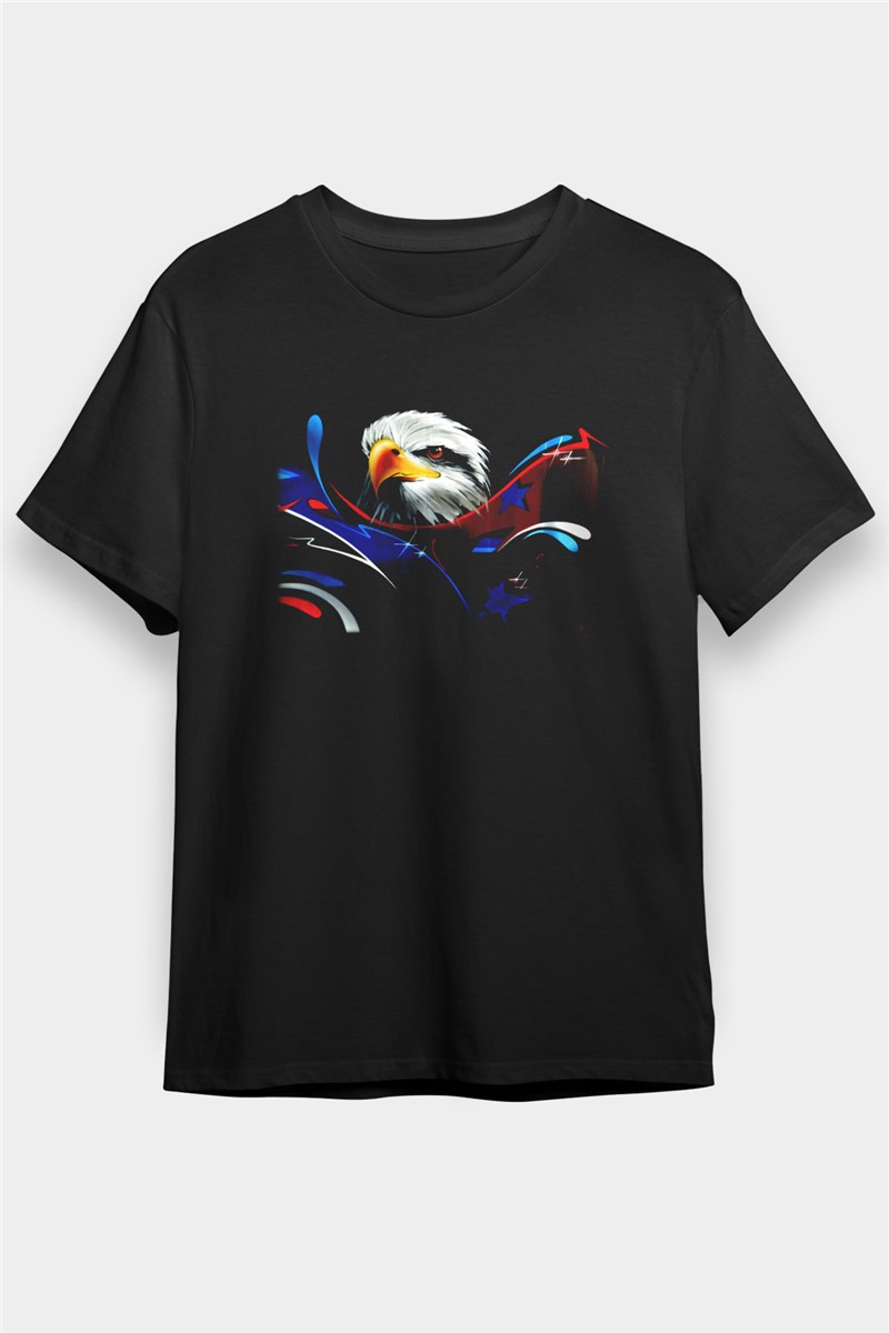 Unisex Print T-Shirt - Black #373940