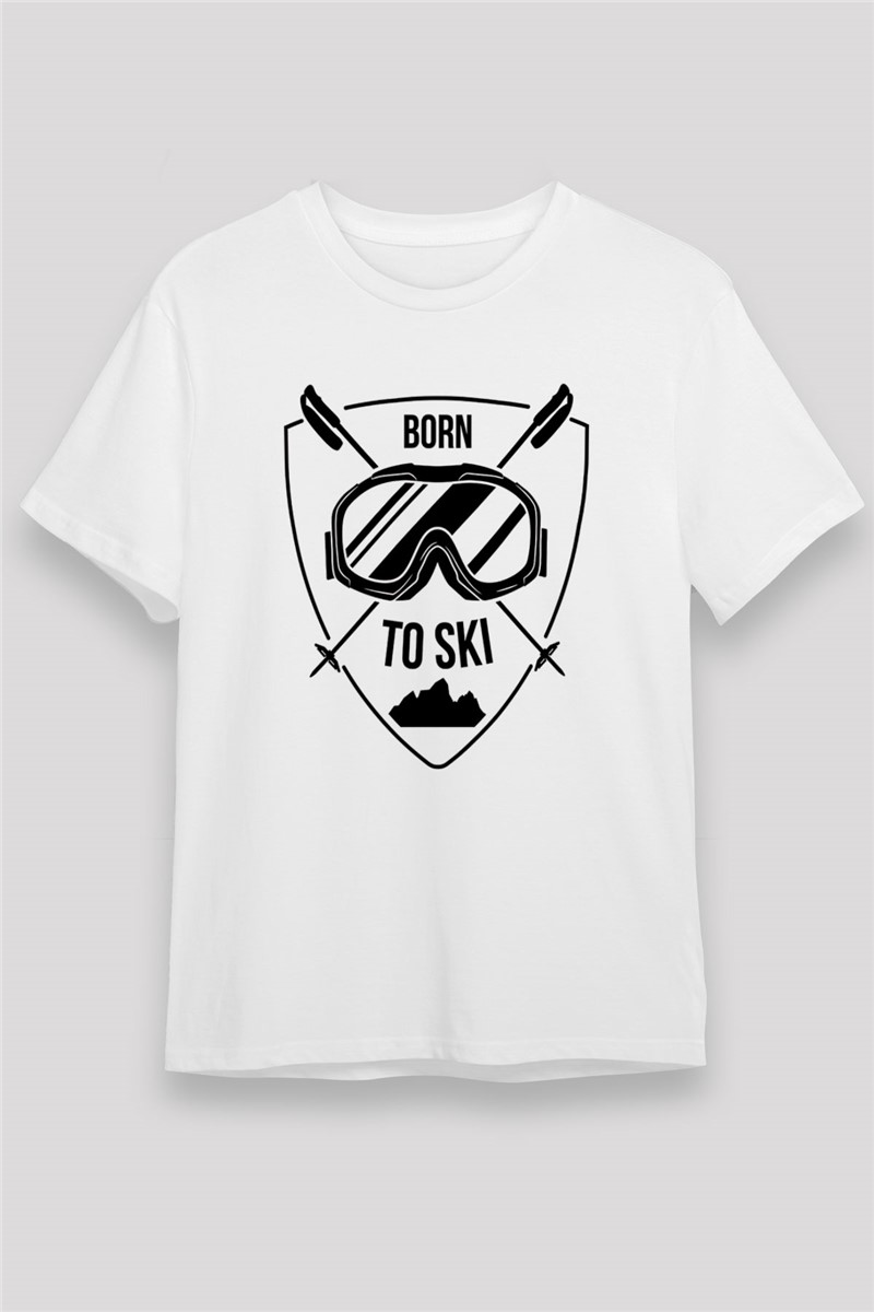 Unisex Print T-Shirt - White #377049