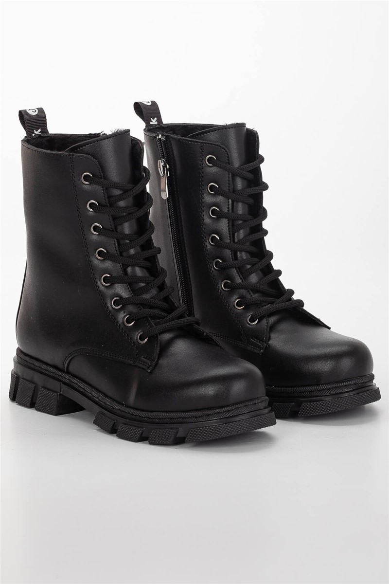 Children's boots with non-slip sole - Black #361538