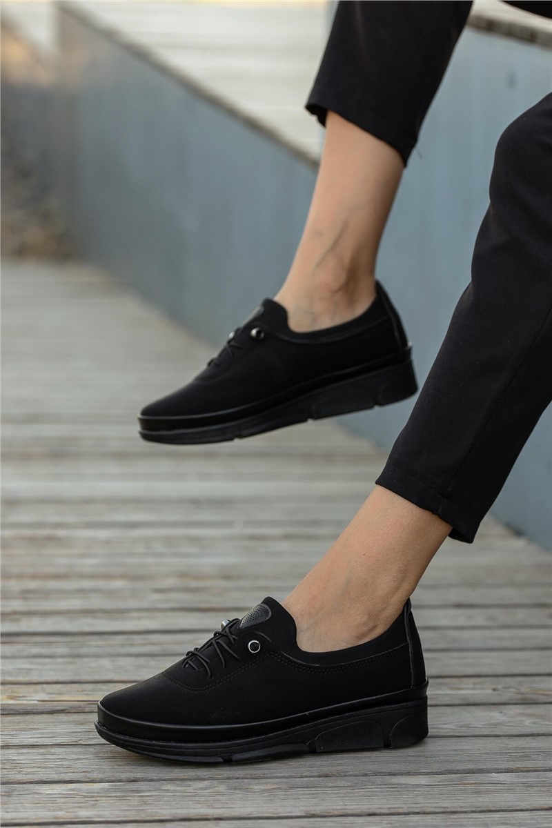 Women's Ballerina Shoes With Anti-Slip Sole - Black #361475