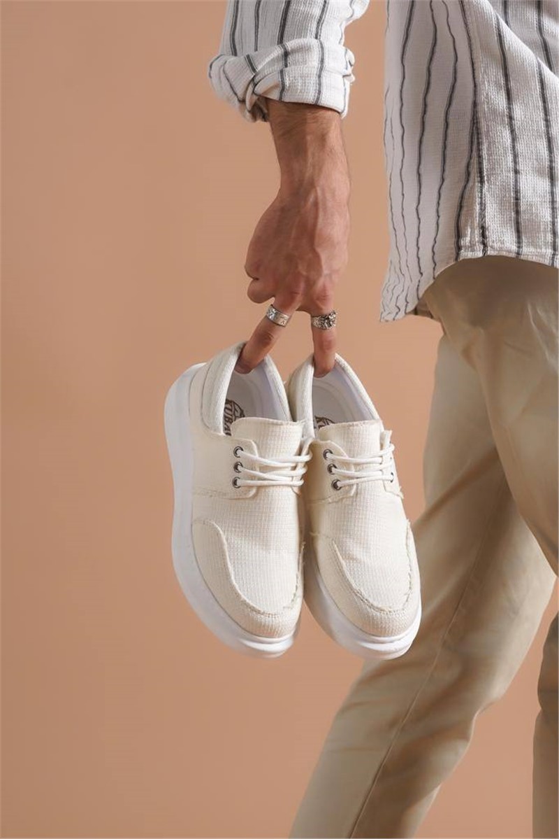 Men's Casual Lace Up Shoes KB-042 - White #371327