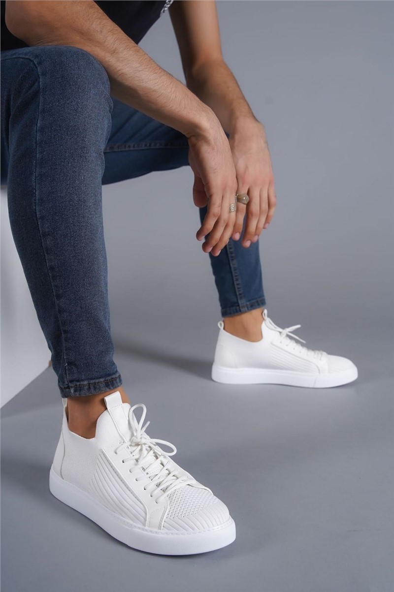 Men's Casual Lace Up Shoes KB-112 - White #383551