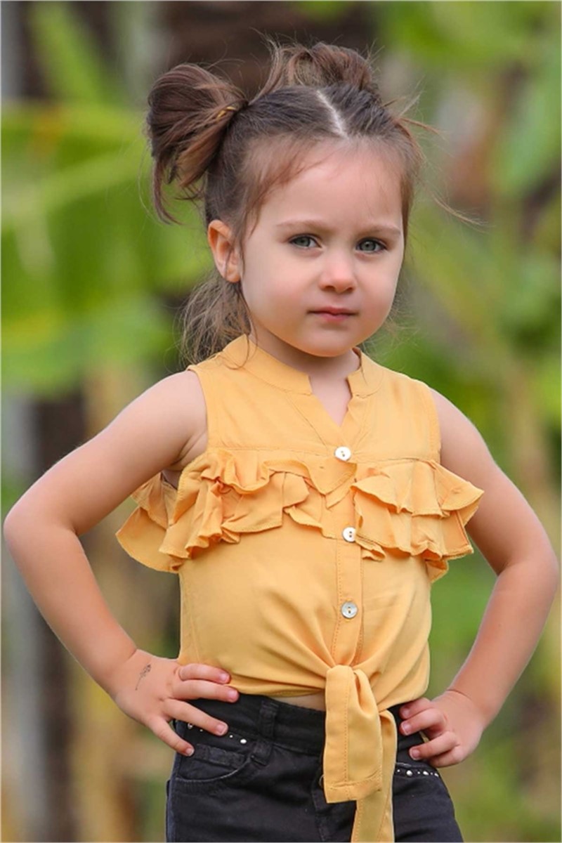 Children's blouse for a girl - Color Mustard #379499