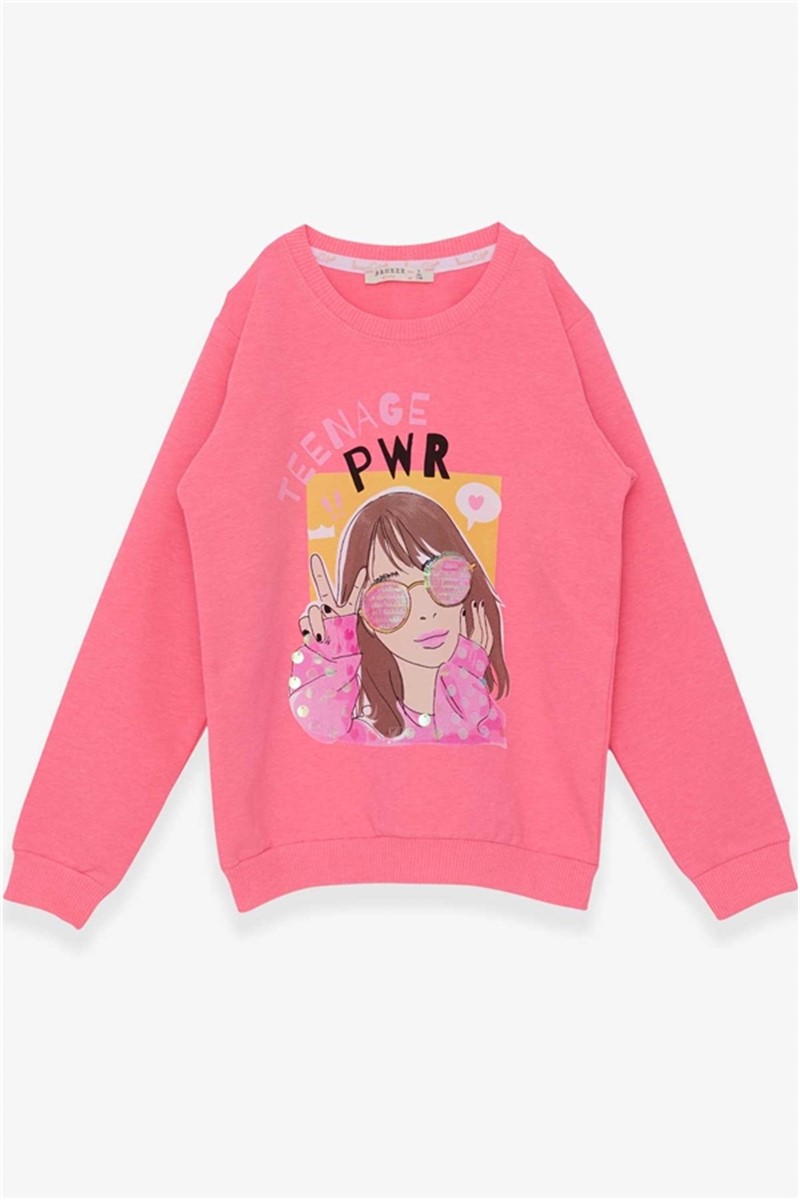 Children's sweatshirt for girls - Pink #379811