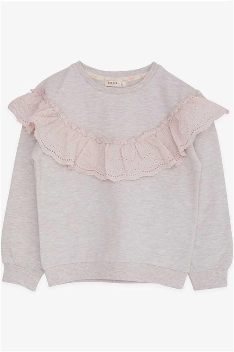 Children's sweatshirt for girls - Beige #378870