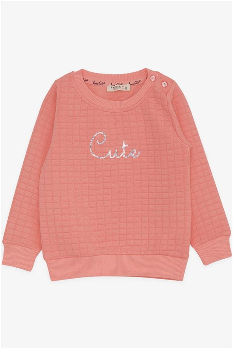 Children's sweatshirt for a girl - Color Salmon #381229