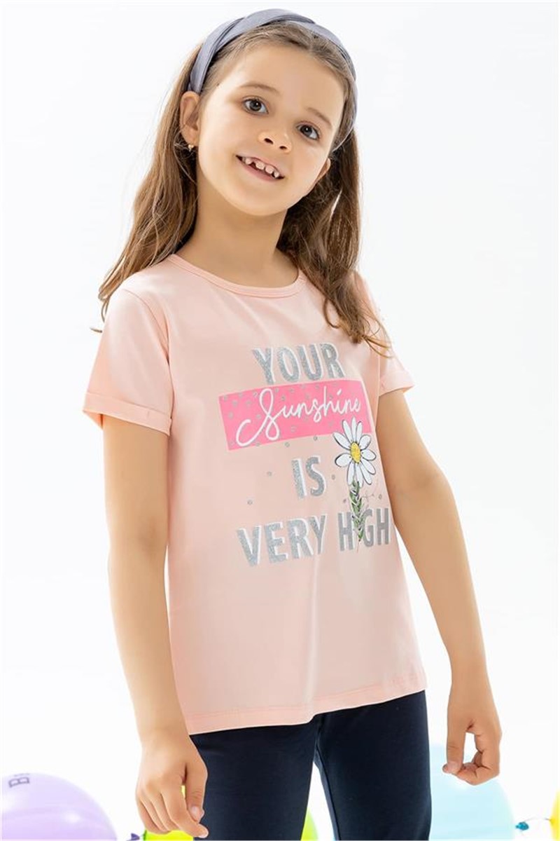 Children's t-shirt for a girl - Color Salmon #378994