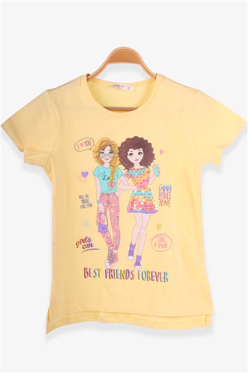 Children's T-shirt for girls - Yellow #378929