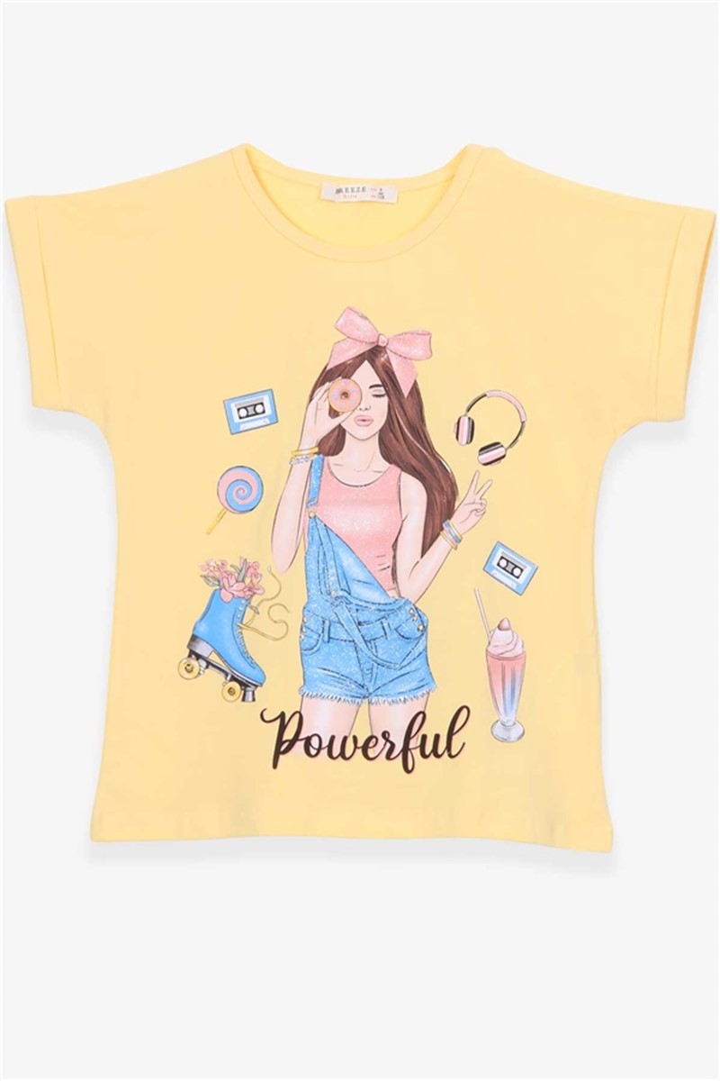 Children's t-shirt for girls - Yellow #378963