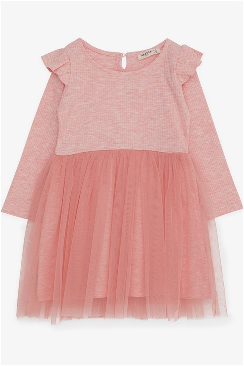 Children's dress with long sleeves - Color Salmon #382366