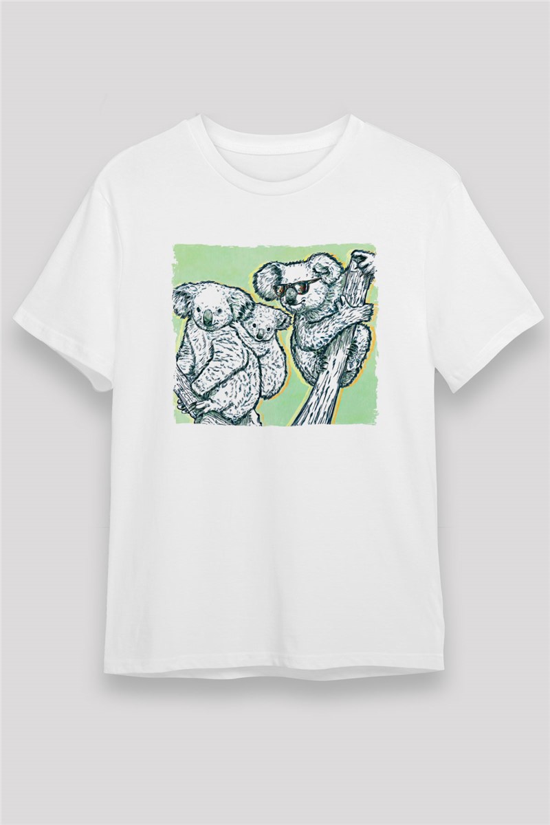 Unisex Print T-Shirt - White #376549