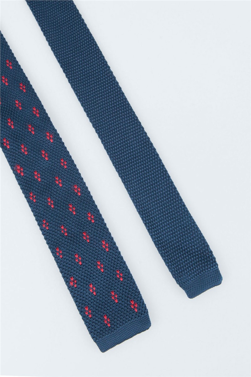 Tie - Blue with red #269260