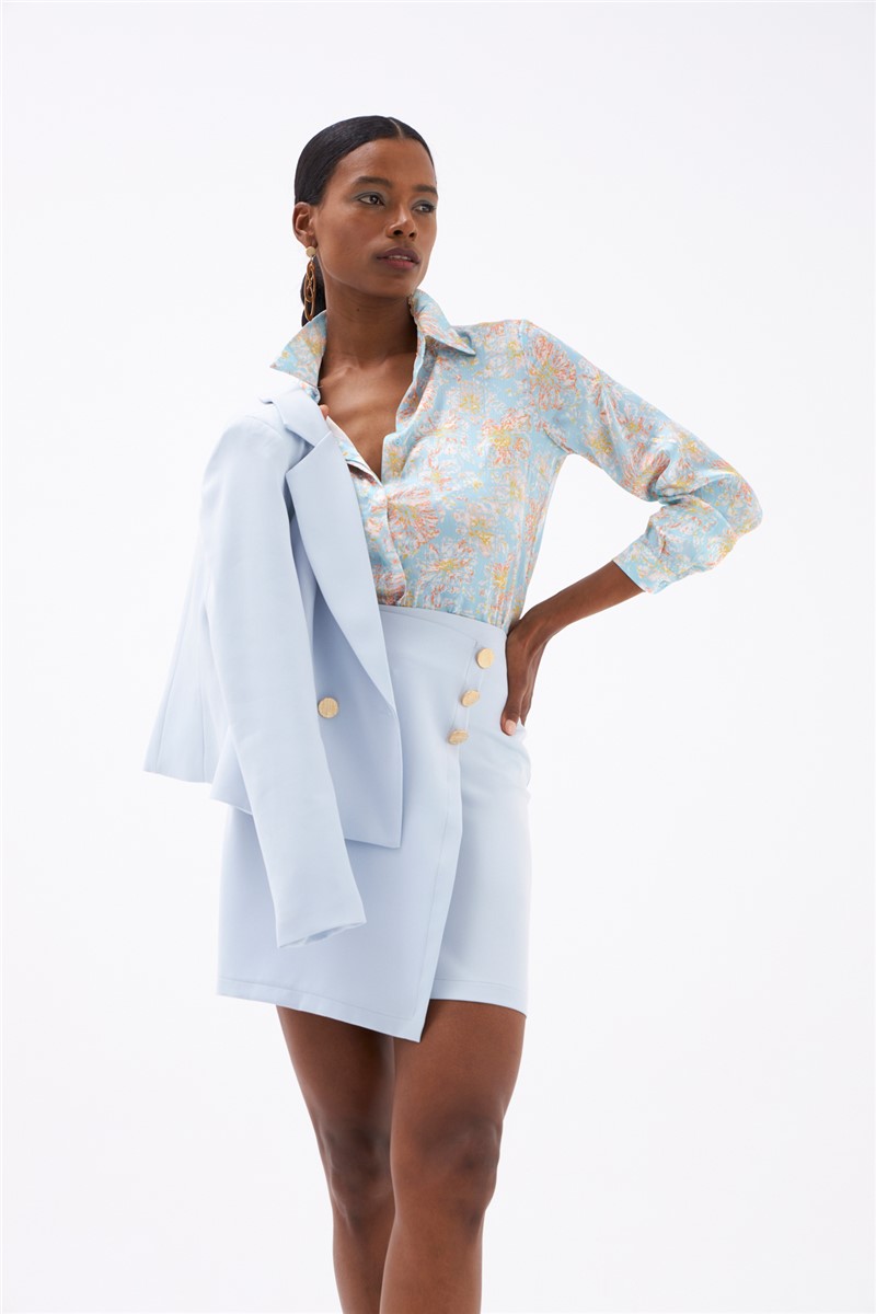 Women's short skirt - Light blue #332484