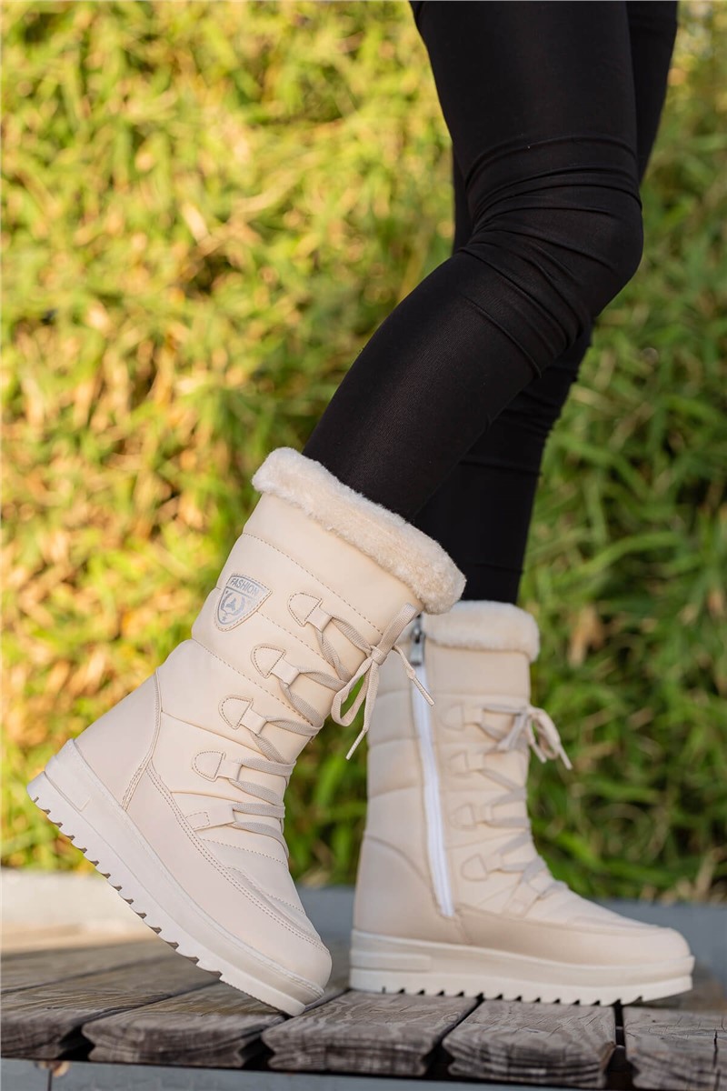 Botas de Neve Femininas - Bege Claro #358761