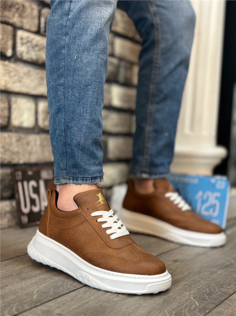 Men's Sports Shoes BA0327 - Taba with White #411042