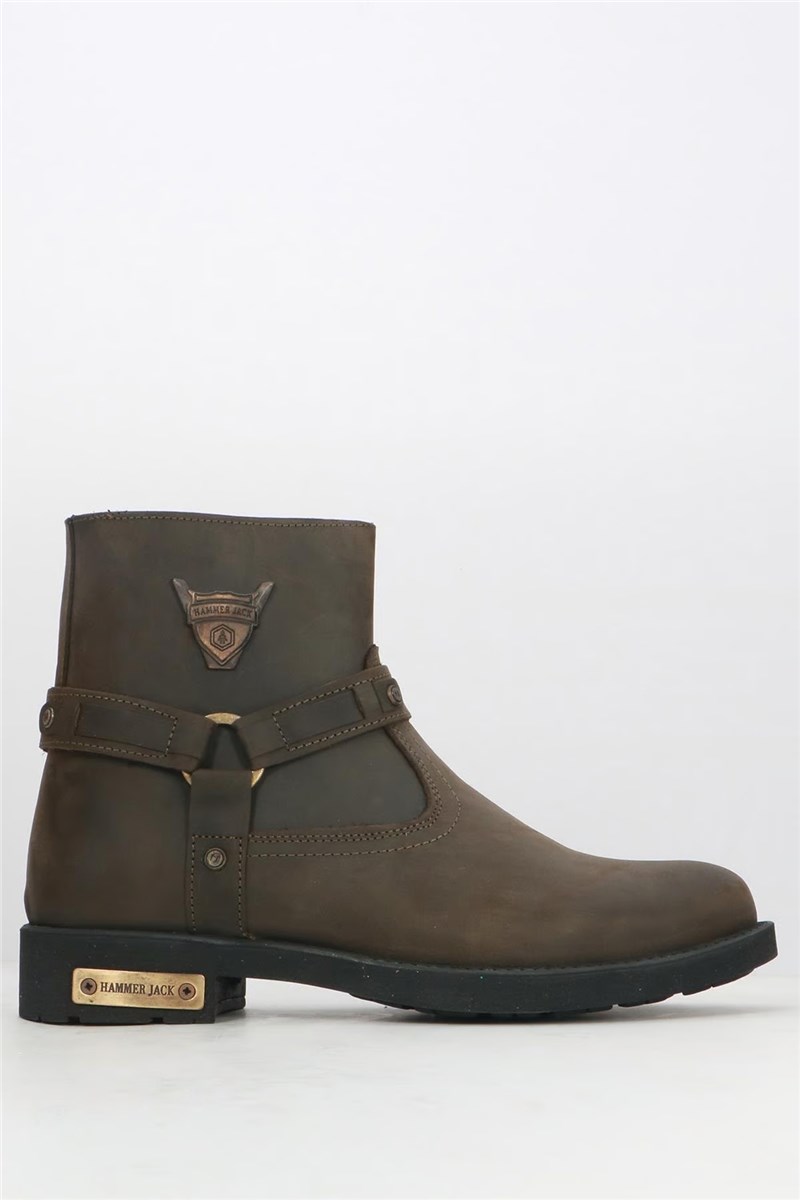 Botas masculinas de couro legítimo Hammer Jack - cor vison #368198