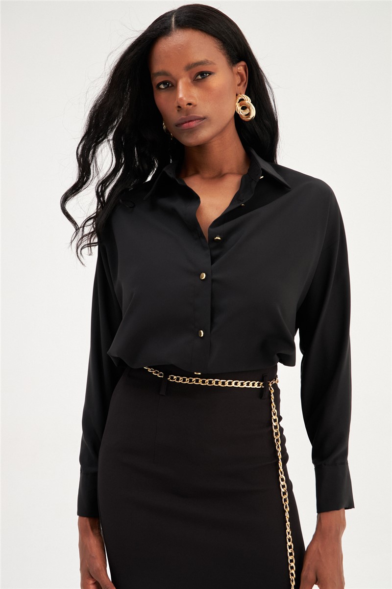 Women's Straight Skirt - Black #358633