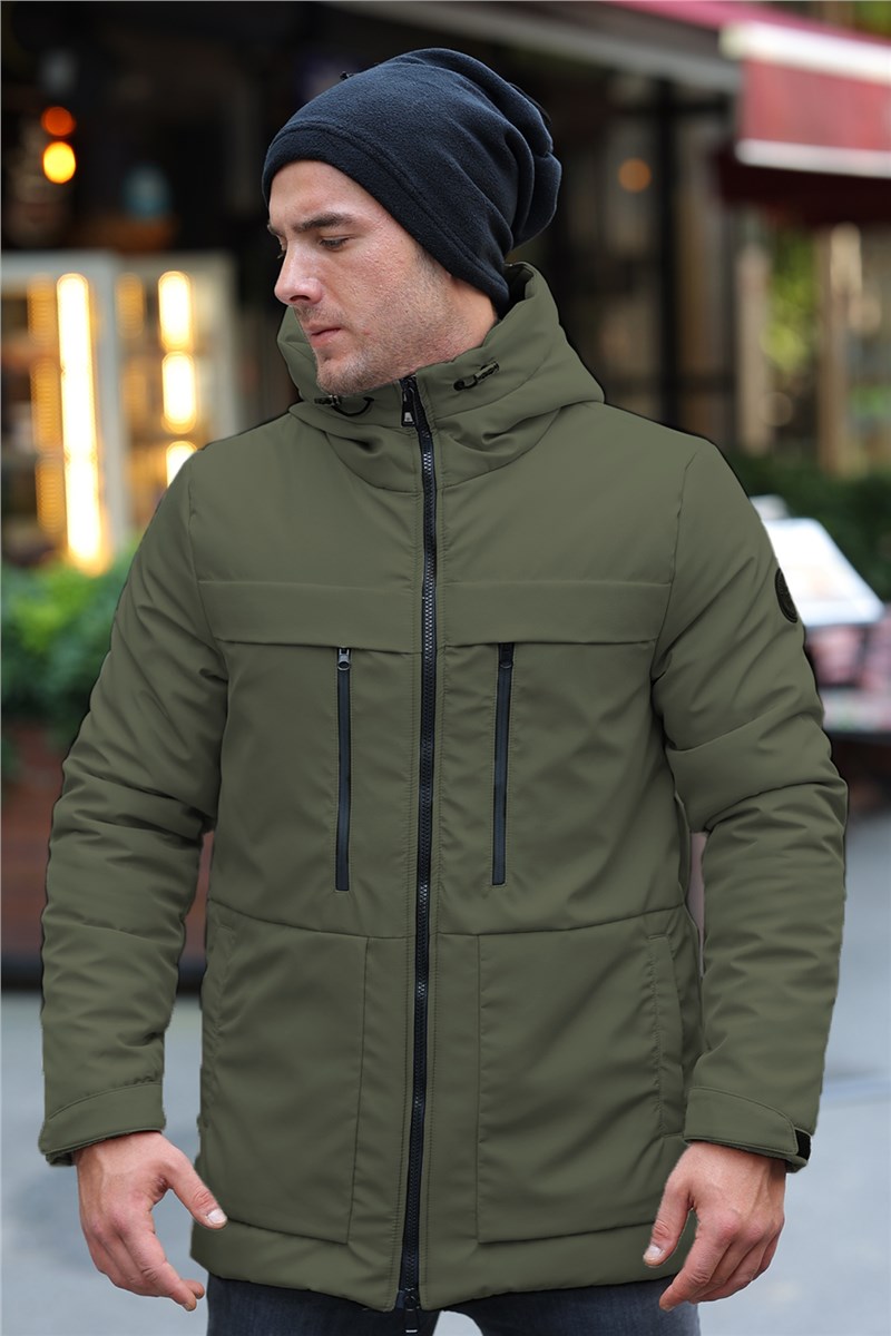 DPA-200 Men's Waterproof Hooded Jacket - Khaki #408268