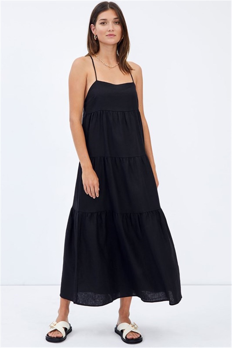Women's long dress MG1425 - Black #327755