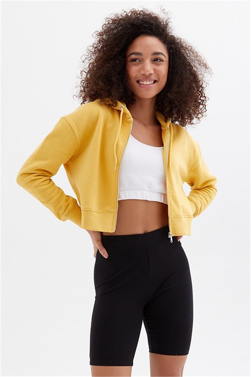 Women's hooded sweatshirt MG1355 - Yellow #326577