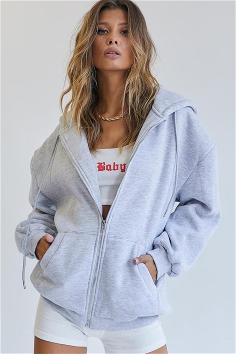 Women's sweatshirt - Mg1223 Light gray # 311456