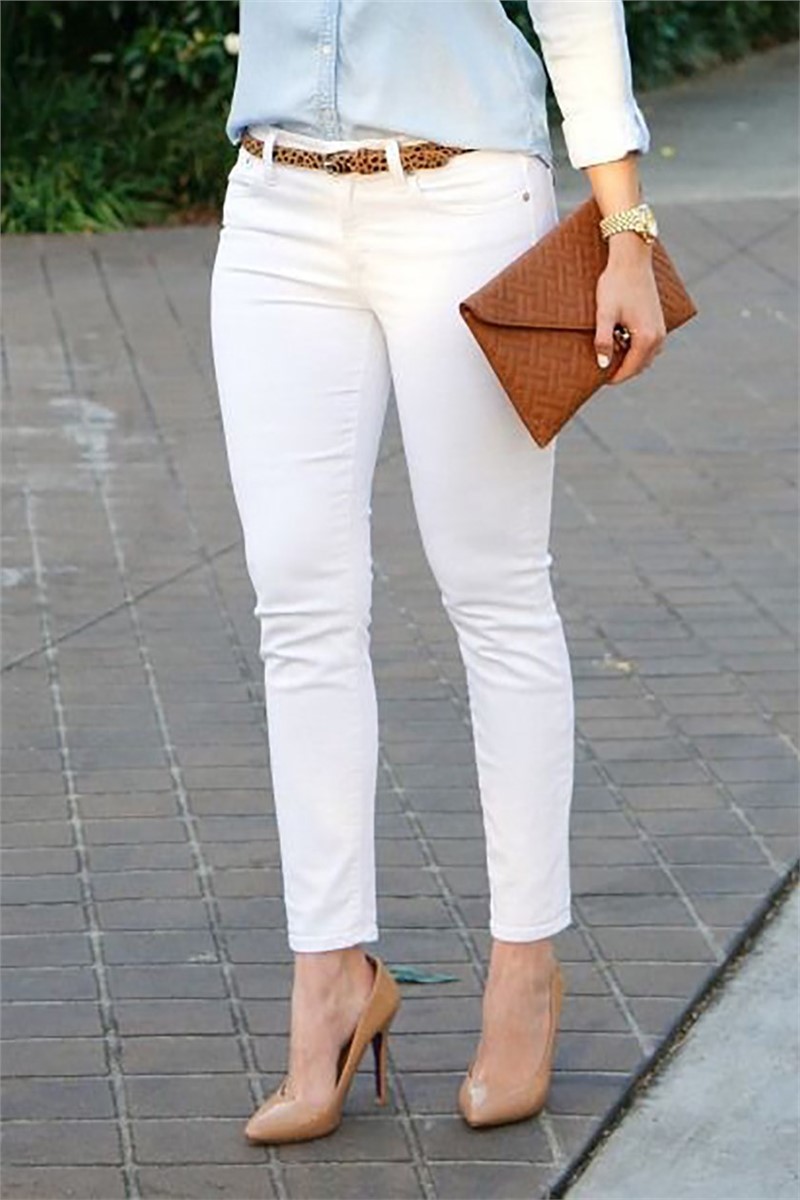 Jeans skinny da donna DSP409 - Bianco 286484